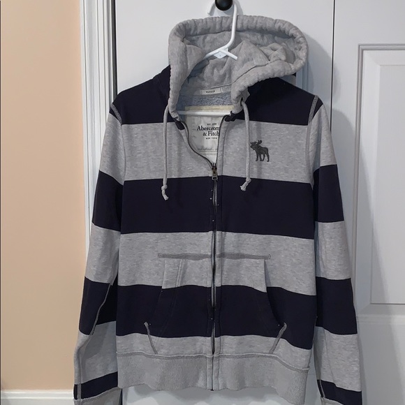 Abercrombie & Fitch Other - Abercrombie Mens Vintage Striped Hoodie Jacket 🔥